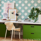 Square Dance Peacock Geometric Wallpaper by Vera Neumann – Schumacher 5009830