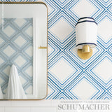 Square Dance Blue Geometric Wallpaper by Vera Neumann – Schumacher 5009831