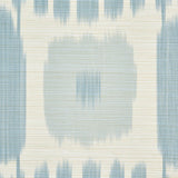 Kandira Sky by Schumacher Painterly Checkerboard Ikat Wallpaper – Schumacher 5009850