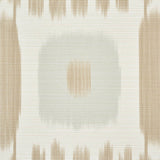 KANDIRA Wheat Painterly Checkerboard Ikat Wallpaper – Schumacher 5009852