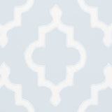 JAKE Orpington Blue by Veere Grenney Moroccan Fretwork Ogee Wallpaper – Schumacher 5009860