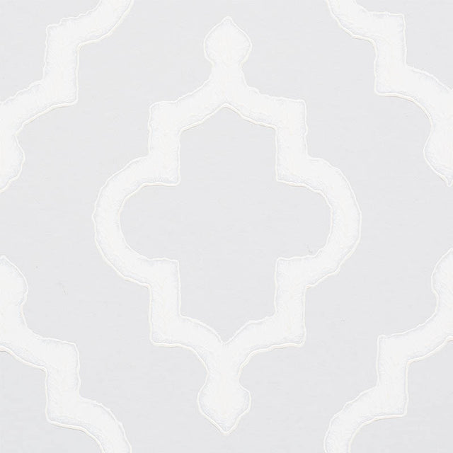 JAKE Soft Grey by Veere Grenney Moroccan Ogee Wallpaper – Schumacher 5009862