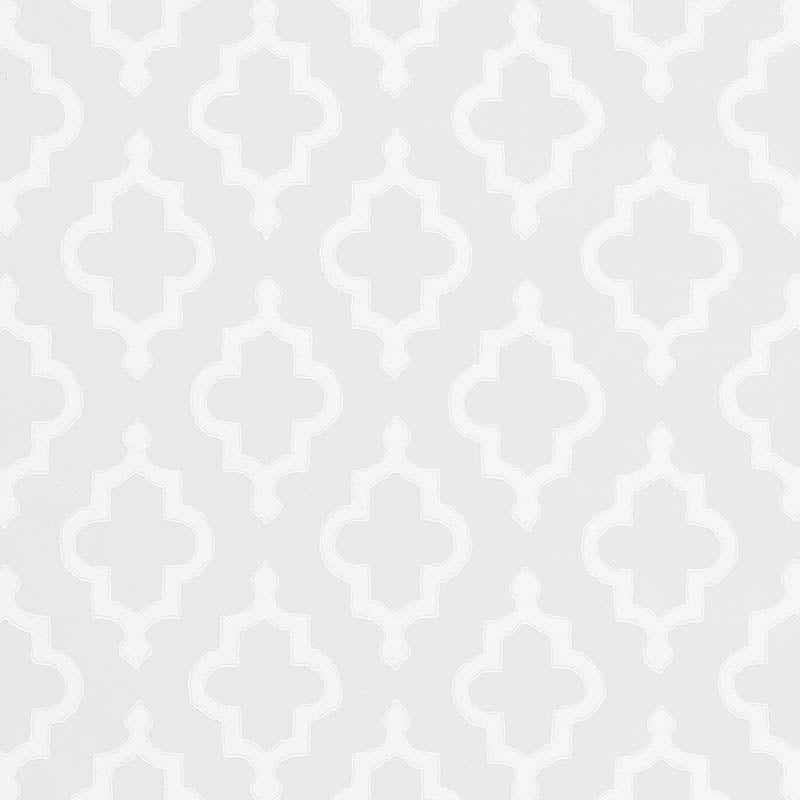 JAKE Soft Grey by Veere Grenney Moroccan Ogee Wallpaper – Schumacher 5009862