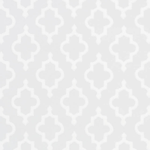 JAKE Soft Grey by Veere Grenney Moroccan Ogee Wallpaper – Schumacher 5009862