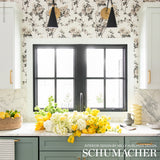 BETTY Charcoal Floral Wallpaper by Veere Grenney – Schumacher 5009871