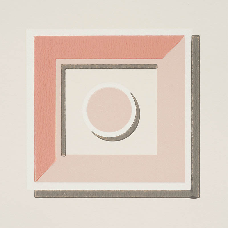 Marcel Blush Geometric Trompe L'Oeil Wallpaper by Schumacher – 5009881