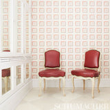 Marcel Blush Geometric Trompe L'Oeil Wallpaper by Schumacher – 5009881