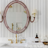 Villa Stripe Dove by Schumacher Designer Stripe Wallpaper – Schumacher 5009920