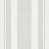 Villa Stripe Dove by Schumacher, a sophisticated multi-width stripe wallpaper in soft dove gray, designed by Miles Redd.