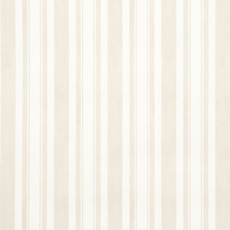 Villa Stripe in light neutral by Miles Redd for Schumacher, a stylish multiwidth stripe wallpaper.