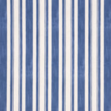 Villa Stripe navy blue and white multiwidth stripe wallpaper by Miles Redd for Schumacher