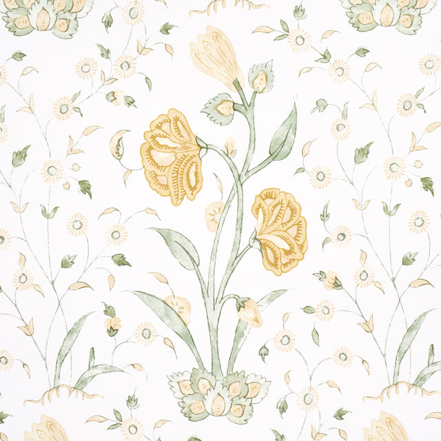 Khilana Floral Marigold by Schumacher Jacaranda Collection Large-Scale Floral Wallpaper – Schumacher 5009954