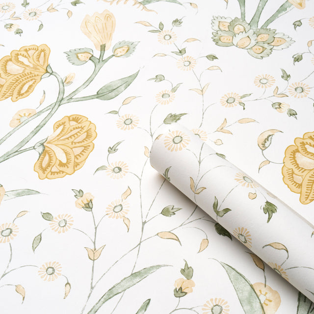 Khilana Floral Marigold by Schumacher Jacaranda Collection Large-Scale Floral Wallpaper – Schumacher 5009954