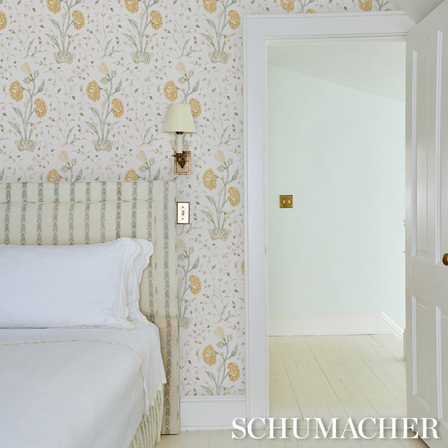 Khilana Floral Marigold by Schumacher Jacaranda Collection Large-Scale Floral Wallpaper – Schumacher 5009954