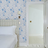 Khilana Floral Porcelain by Schumacher Jacaranda Collection Large-Scale Blue Floral Wallpaper – Schumacher 5009955