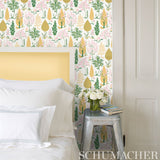 Pandora Onyx & Jade by Schumacher Whimsical Botanical Scenic Wallpaper – Schumacher 5009961
