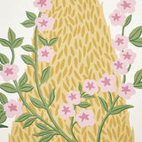 Pandora Yellow & Pink by Schumacher Whimsical Botanical Wallpaper – Palampore Collection 5009962