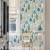 Pandora Peacock by Schumacher Palampore Collection Wallpaper – Schumacher 5009963