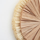 Caicos Large Natural Raffia Flower Wall Decor in Neutrals by Schumacher – 5009990