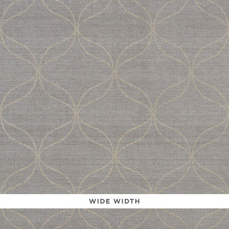 CASAVOLA Smoky Quartz high performance textured wallcovering by Schumacher, featuring a wide-width geometric pattern in a smoky taupe colorway.