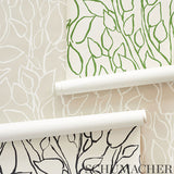 Solandra Vine Black by Schumacher Botanical Wallpaper – Schumacher 5010071