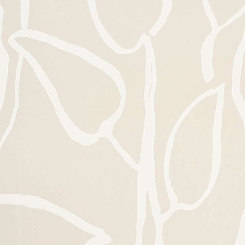Solandra Vine Natural by Schumacher Freehand Collection Botanical Wallpaper – Schumacher 5010072