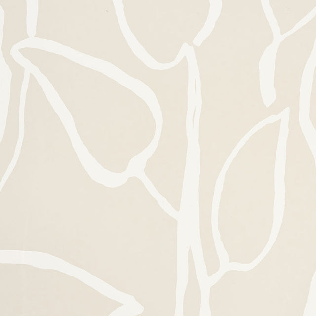 Solandra Vine Natural by Schumacher Freehand Collection Botanical Wallpaper – Schumacher 5010072