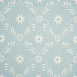 Lancaster Sky by Schumacher - stylized stars and trellis pattern in light blue and white wallpaper