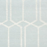 Modern Trellis Sisal Sky by Schumacher Hand Screen Printed Geometric Grasscloth Wallpaper – Schumacher 5010100