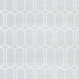 Modern Trellis Sisal wallpaper in Sky by Schumacher, a hand screen printed geometric trellis design on sisal grasscloth.