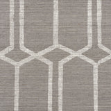 Modern Trellis Sisal Charcoal by Schumacher Hand Screen Printed Geometric Wallpaper – Schumacher 5010101