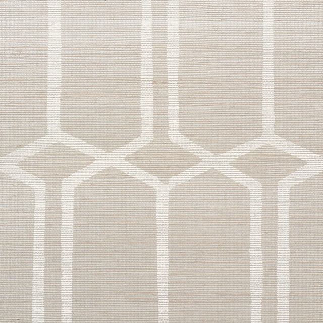 Modern Trellis Hemp Shimmer Moonstone by Schumacher Geometric Trellis Wallpaper – Schumacher 5010110