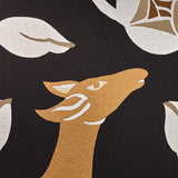 Les Gazelles au Bois Vinyl Noir Art Deco Wallpaper by Schumacher – 5010140