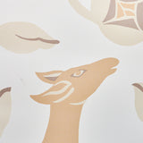 Les Gazelles au Bois Vinyl Wallpaper in Natural by Schumacher – 5010141