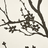 Twiggy Vinyl Black on Ivory by Schumacher Silver Lining Performance Wallcoverings – 5010150
