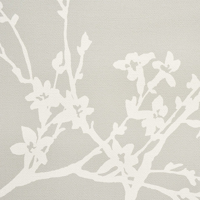 Twiggy Vinyl Soft Grey by Schumacher Botanical Scenic Wallpaper – Schumacher 5010152