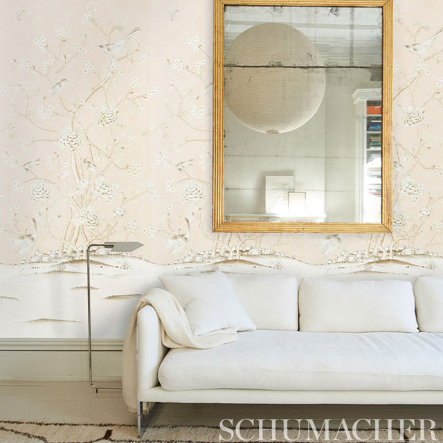 Chinois Palais Vinyl Panel Blush by Mary McDonald – Schumacher 5010160