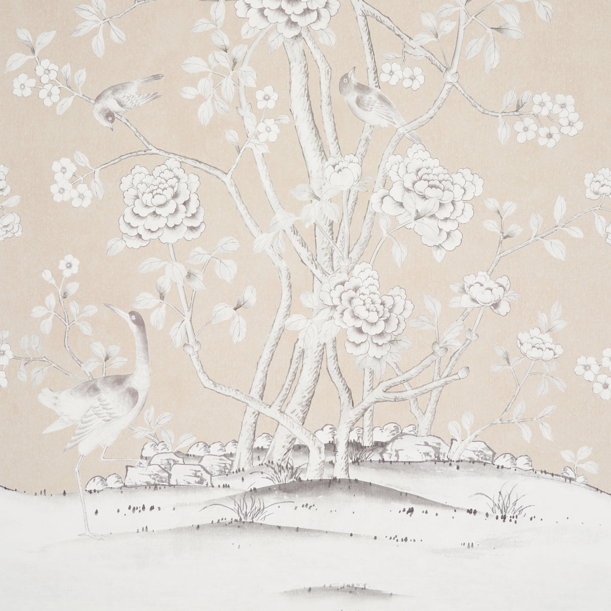 Chinois Palais Vinyl Panel Stone by Mary McDonald Scenic Wall Mural – Schumacher 5010161