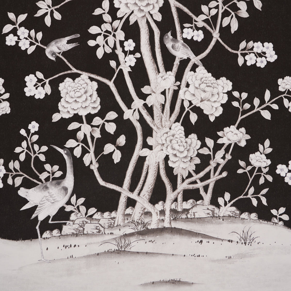Chinois Palais Vinyl Panel Noir by Mary McDonald – Schumacher 5010162
