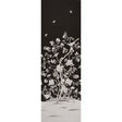 Chinois Palais Vinyl Panel in Noir by Mary McDonald for Schumacher, featuring exotic birds and cherry blossoms on a black background.