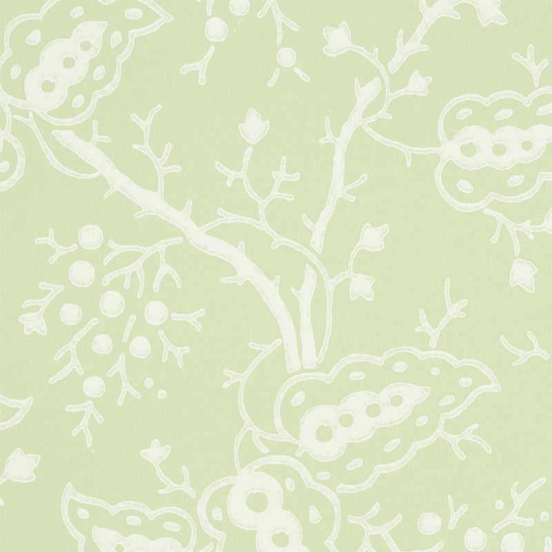 Darby Leaf by Schumacher Surface-Printed Botanical Wallpaper – Wallflowers Collection 5010181