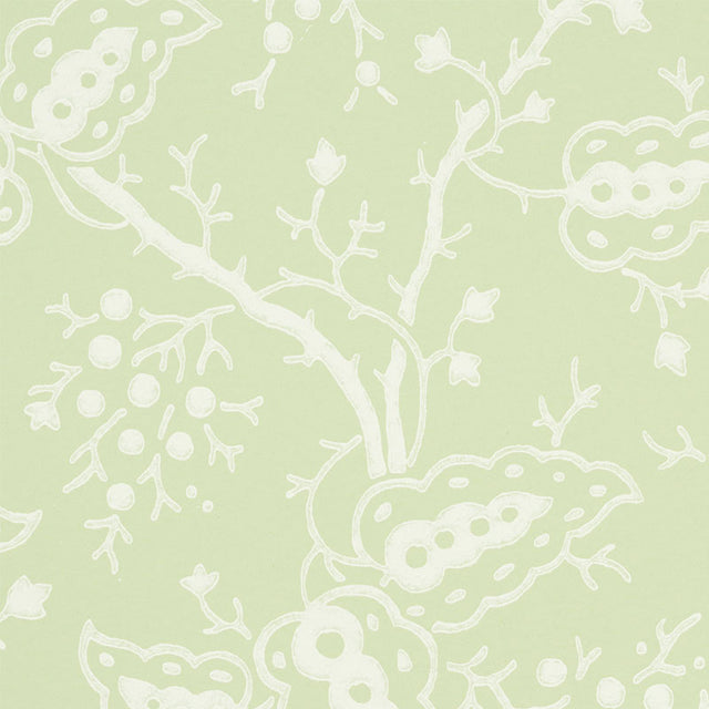 Darby Leaf by Schumacher Surface-Printed Botanical Wallpaper – Wallflowers Collection 5010181