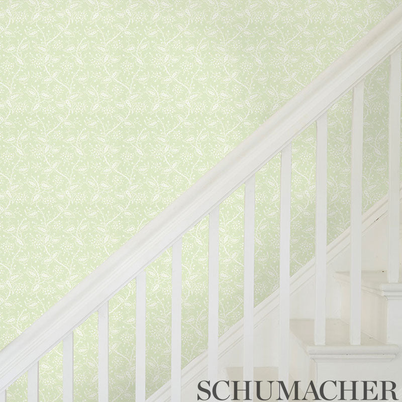 Darby Leaf by Schumacher Surface-Printed Botanical Wallpaper – Wallflowers Collection 5010181