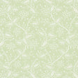 Darby Leaf wallpaper by Schumacher, a surface-printed climbing-vine botanical pattern in light green and white.