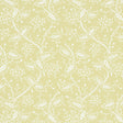 Darby Buttercup botanical climbing-vine wallpaper by Schumacher, surface-printed for raised texture, shown in a soft yellow colorway.