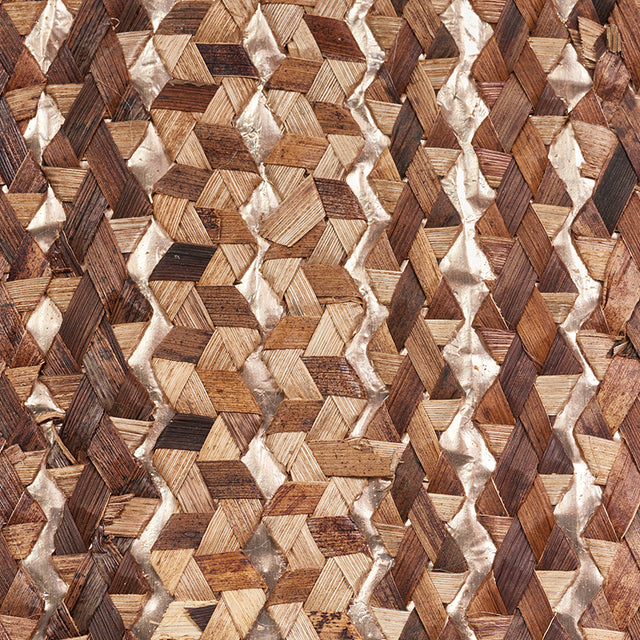 Braided Bacbac Shimmer Copper by Schumacher Textured Wallpaper – Schumacher 5010210