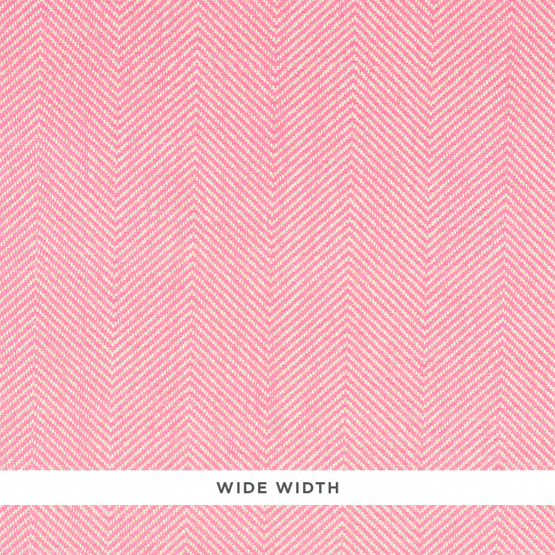 Herringbone Paperweave wallpaper in pink, wide width, two-tone herringbone pattern by Schumacher