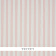 Linen Stripe Blush wide-width wallpaper with elegant pink and white vertical stripes and a woven texture