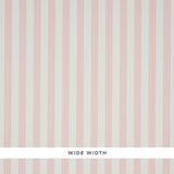 Linen Stripe Blush wide-width wallpaper with elegant pink and white vertical stripes and a woven texture