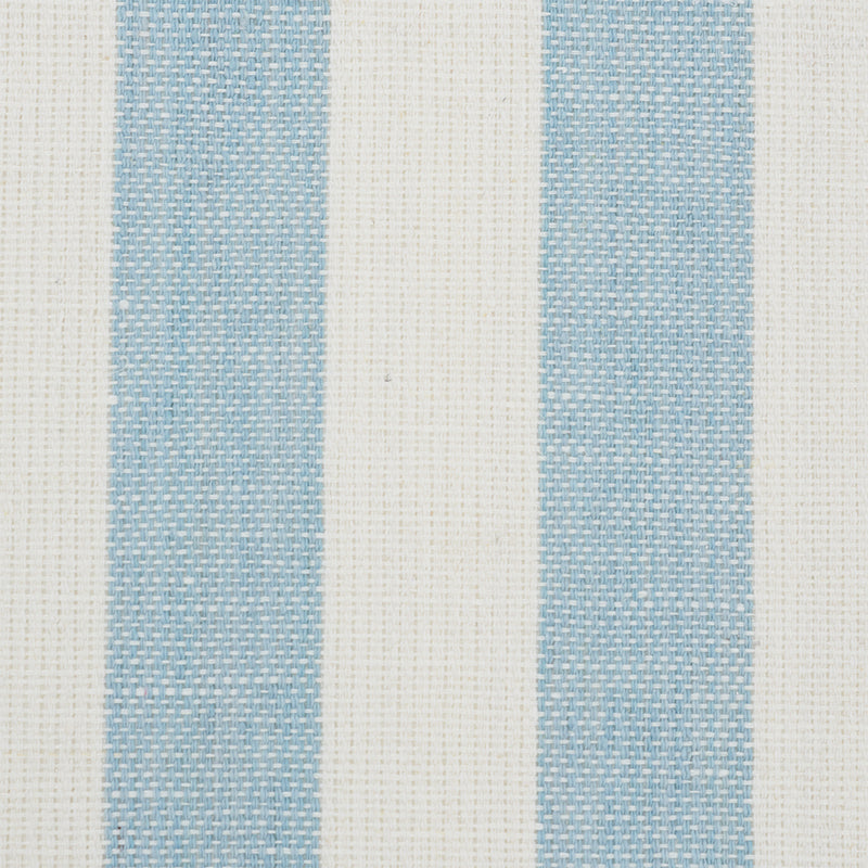 Linen Stripe Sky by Schumacher Wide Awning Stripe Textured Wallpaper – Schumacher 5010253